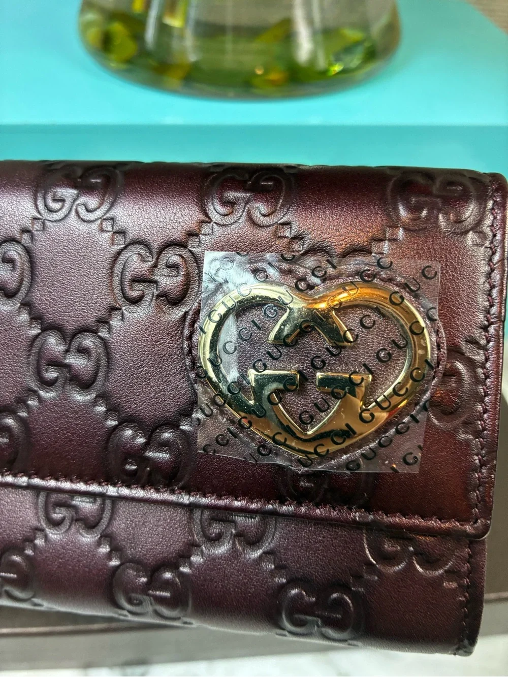 Gucci GG Dark Merlot Leather Snap Closure Wallet - NWOT Brand New Authentic - Picture 3 of 15